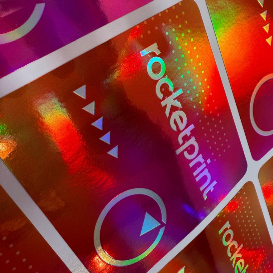 sticker printing, holographic stickers